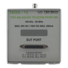 TekBox TBISN-T4 Impedance Stabilization Network (ISN) for 2 balanced pairs