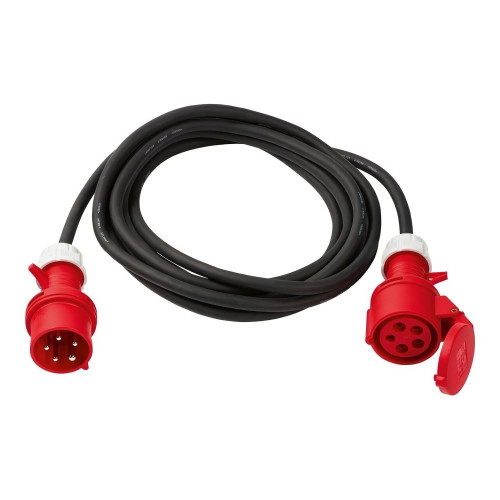 TekBox TBPC-IEC60309-32-5m 3-Phase Power Cord, 32A, 5m, CEE / IEC60309, 3L+N+PE, Male and Female