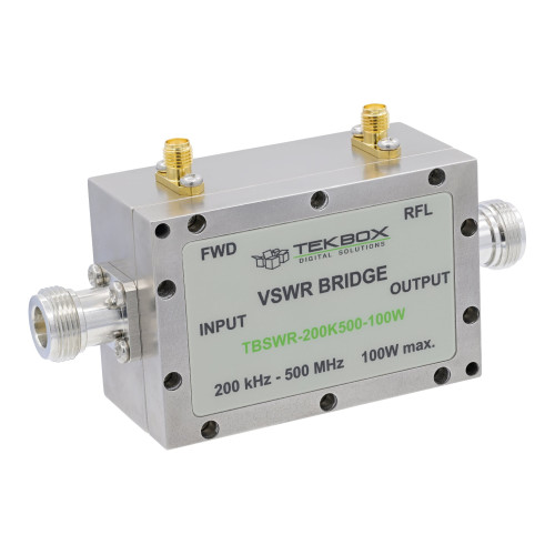 TekBox TBSWR-200K500 50Ω High Power VSWR Bridge 200kHz-500MHz, 100W TekBox TBSWR-200K500 50Ω High Power VSWR Bridge 200kHz-500MHz, 100W