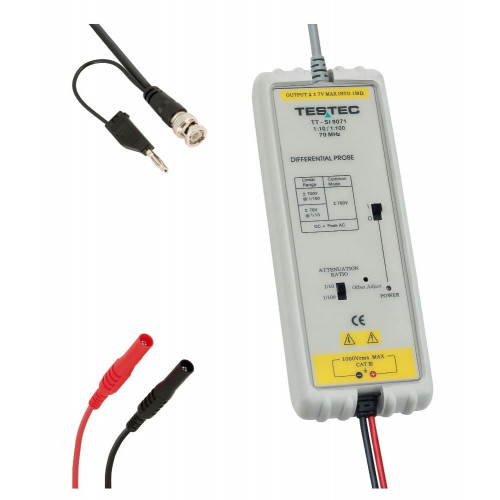Testec TT-SI 9071 active differential probe 70MHz ±700V x100 ±2% Testec TT-SI 9071 active differential probe 70MHz ±700V x100 ±2%