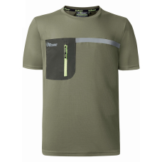 U-Power FU248BO T-Shirt burnt olive with zip pocket