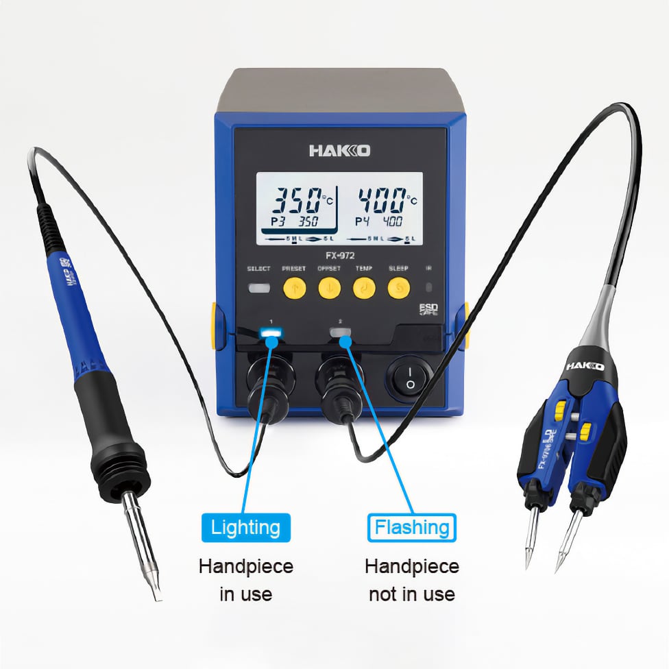 Hakko FX-972 - Instant Tool Change and Priority Channel