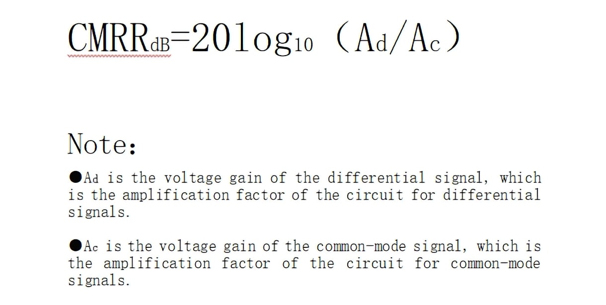 CMRR Formula