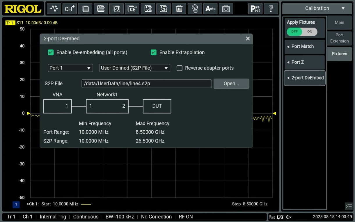 Fixture Embedding and De-embedding
