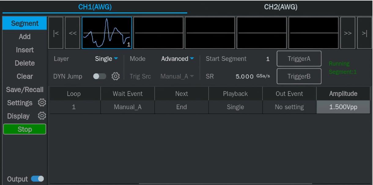 Larger waveform storage space 1