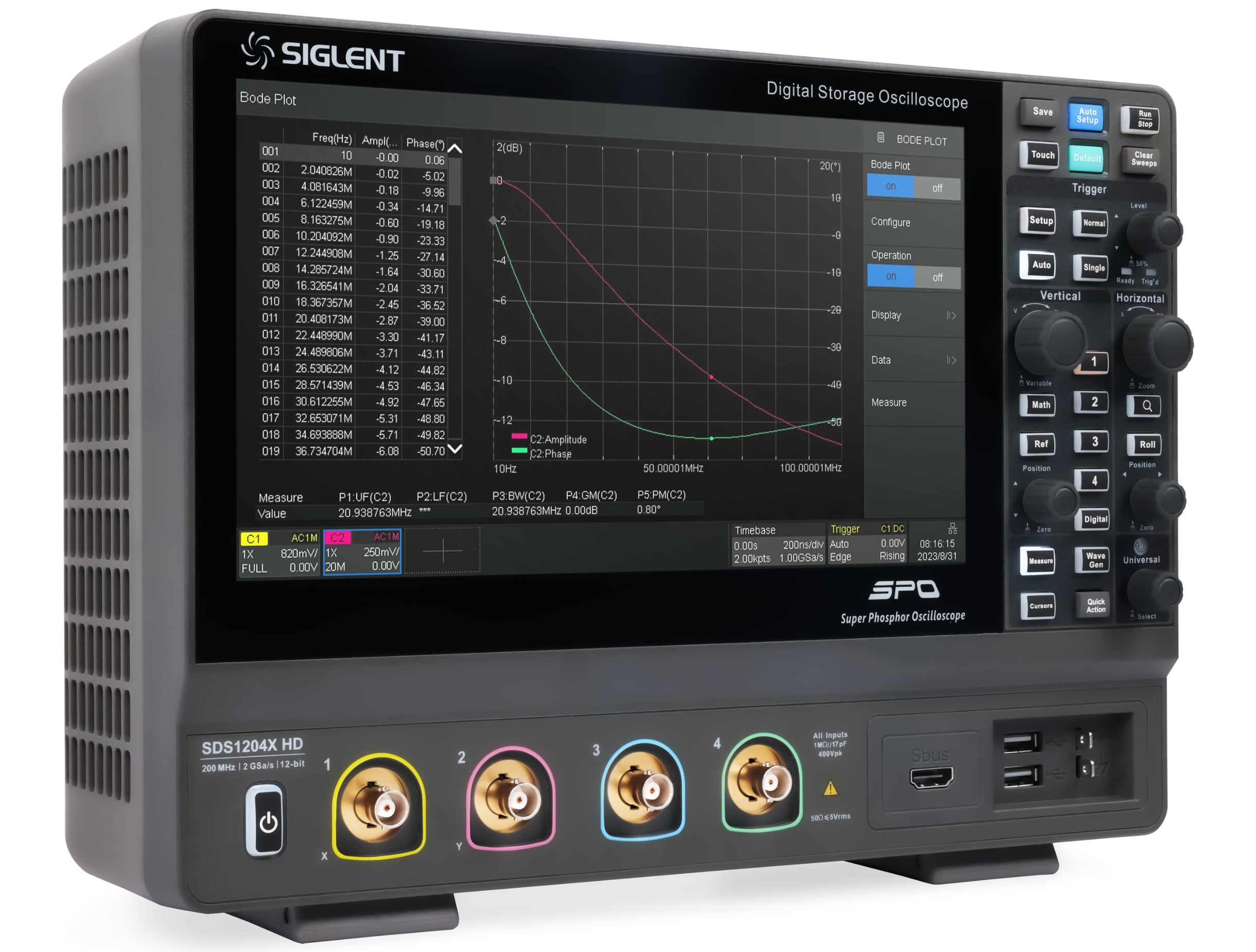 SIGLENT SDS1204X HD Oscilloscopio