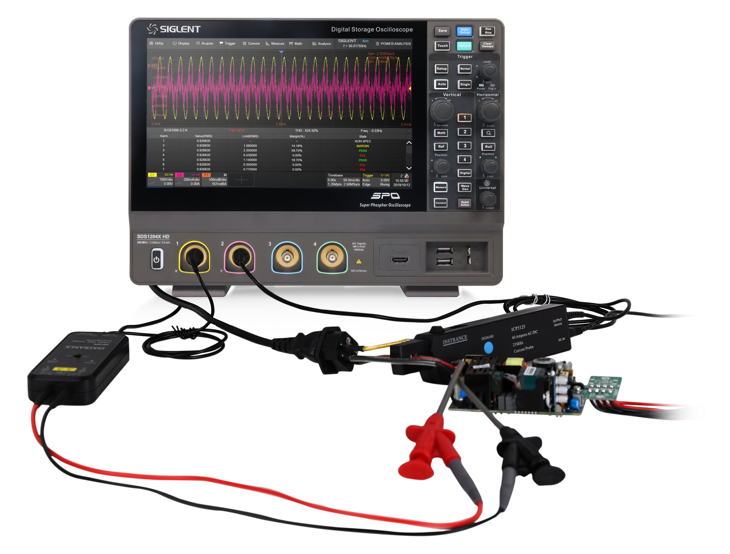SIGLENT SDS1204X HD Oscilloscopio