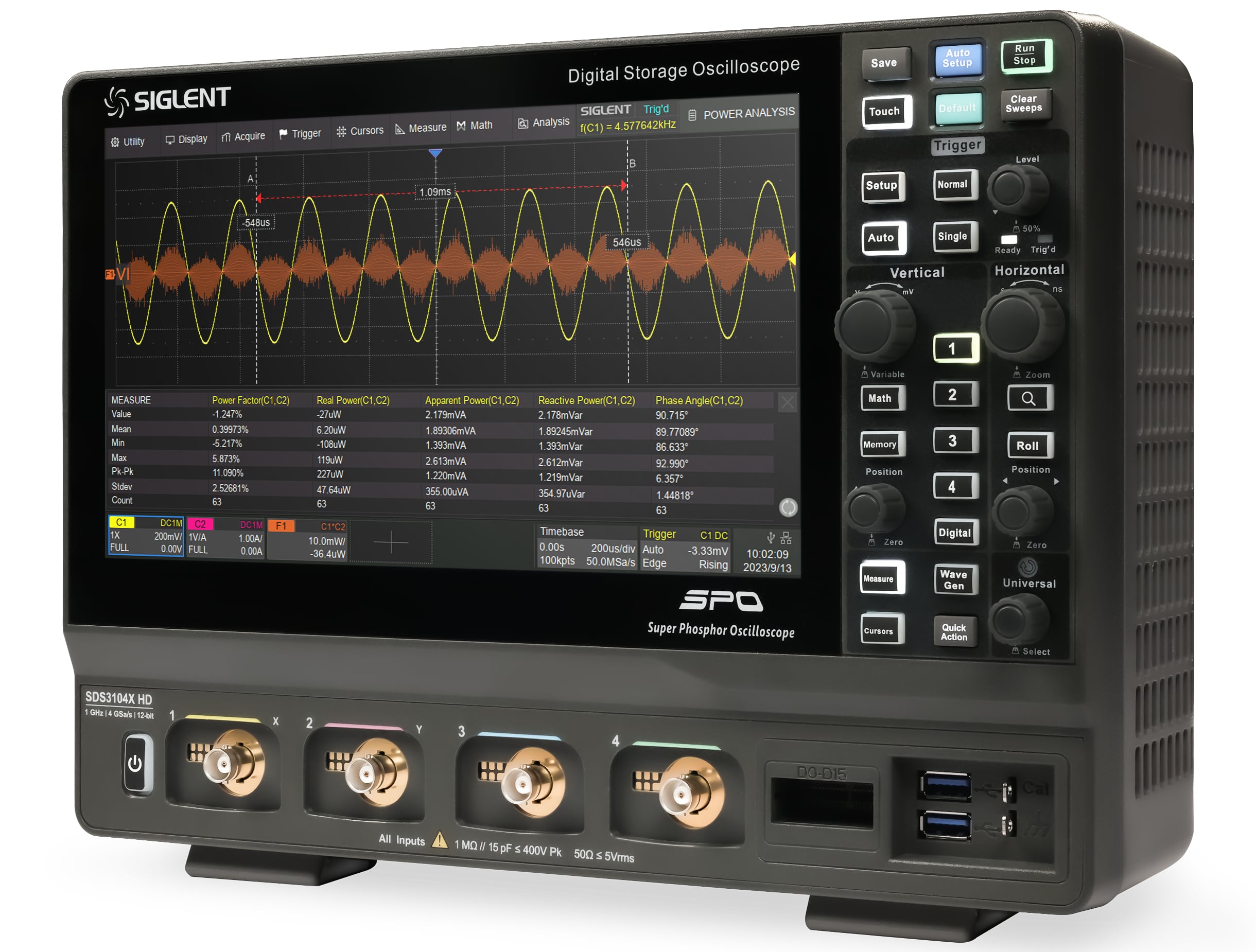 SIGLENT SDS3104X HD Oscilloscopio