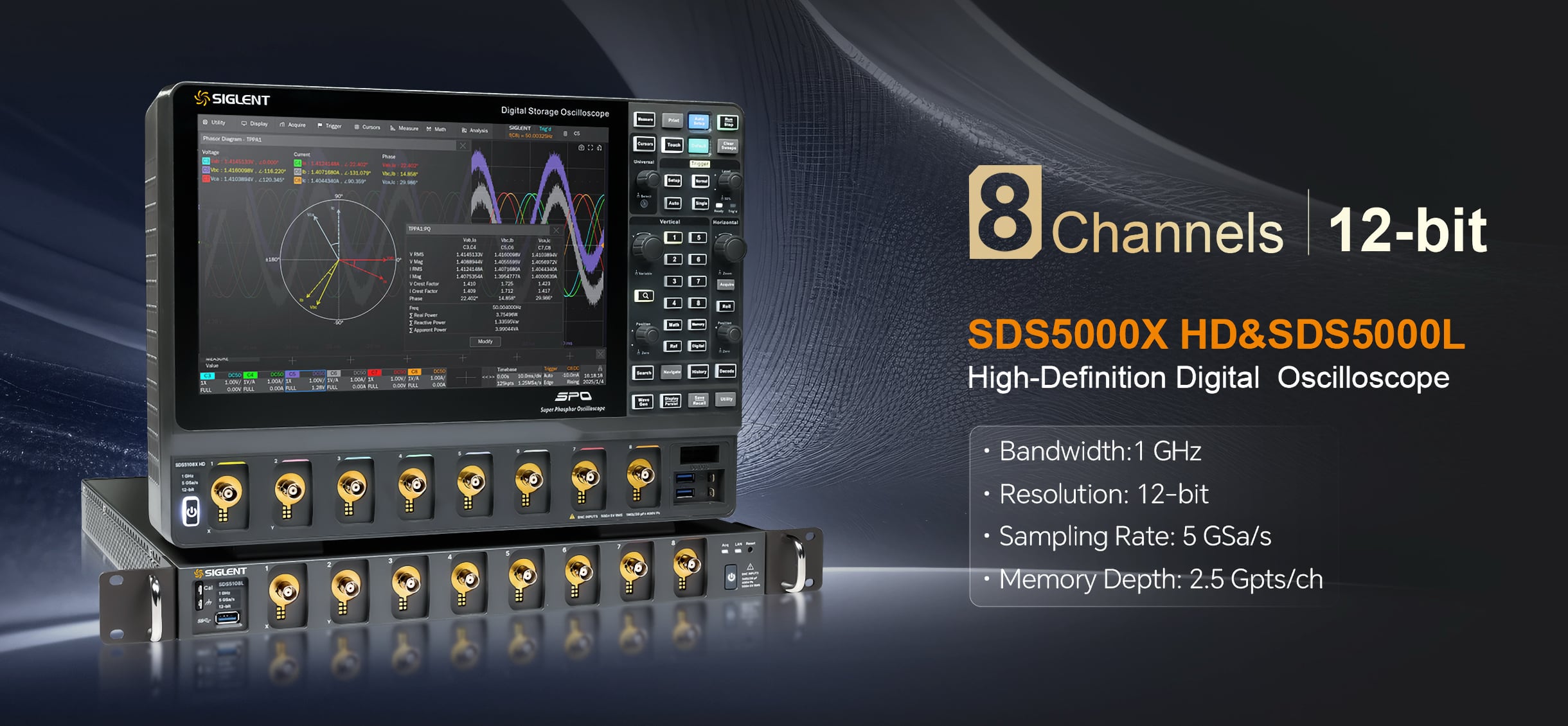 SIGLENT SDS5000X HD and SDS5000L Banner