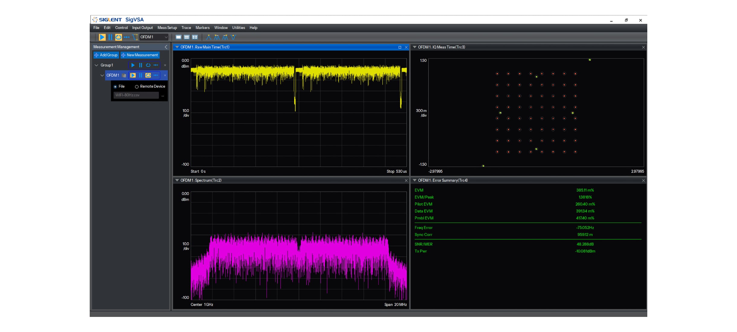 SIGLENT SigVSA Error Summary